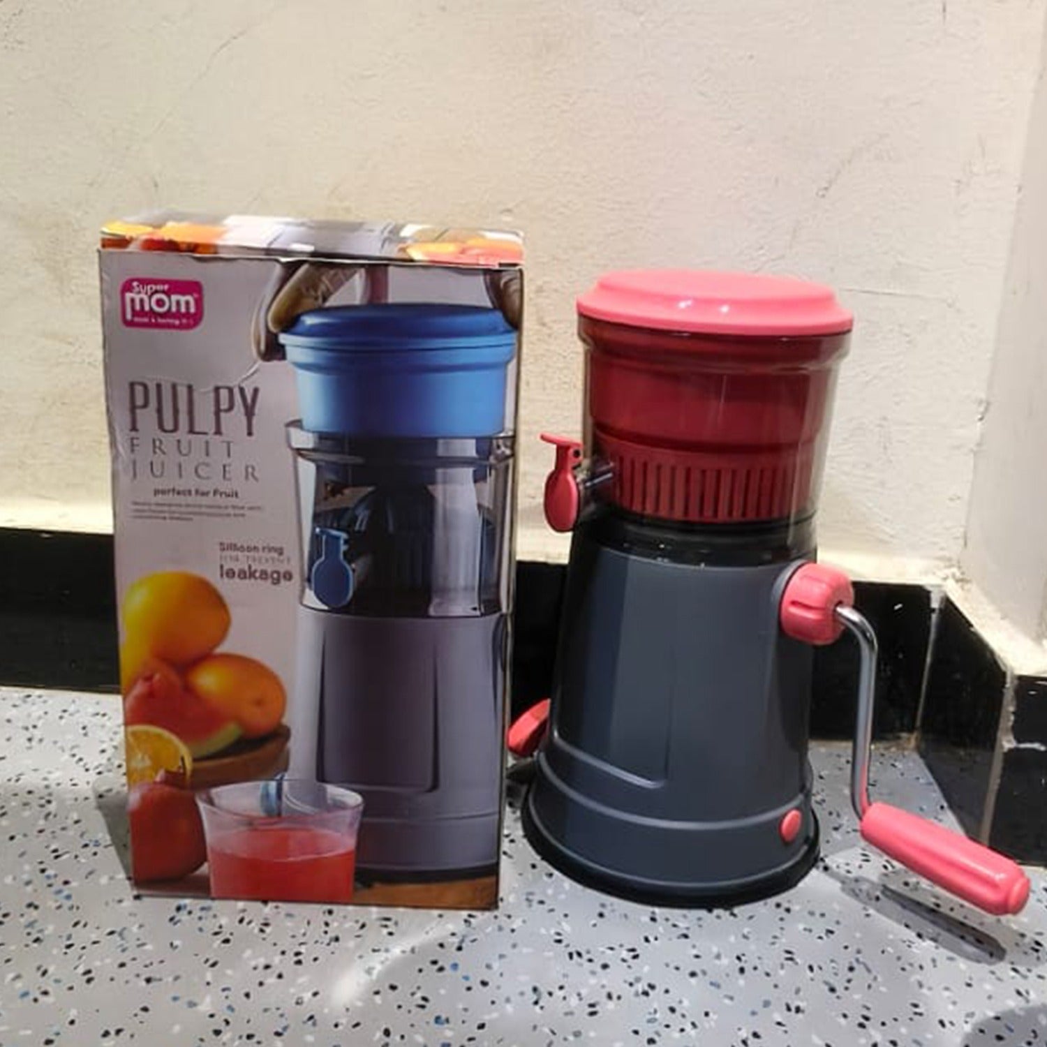 Supermom Pulpy Fruit Juicer with Extra Long Handle and Silicone Ring (1 Pc) Supermom Pulpy Fruit Juicer with Extra Long Handle and Silicone Ring (1 Pc)